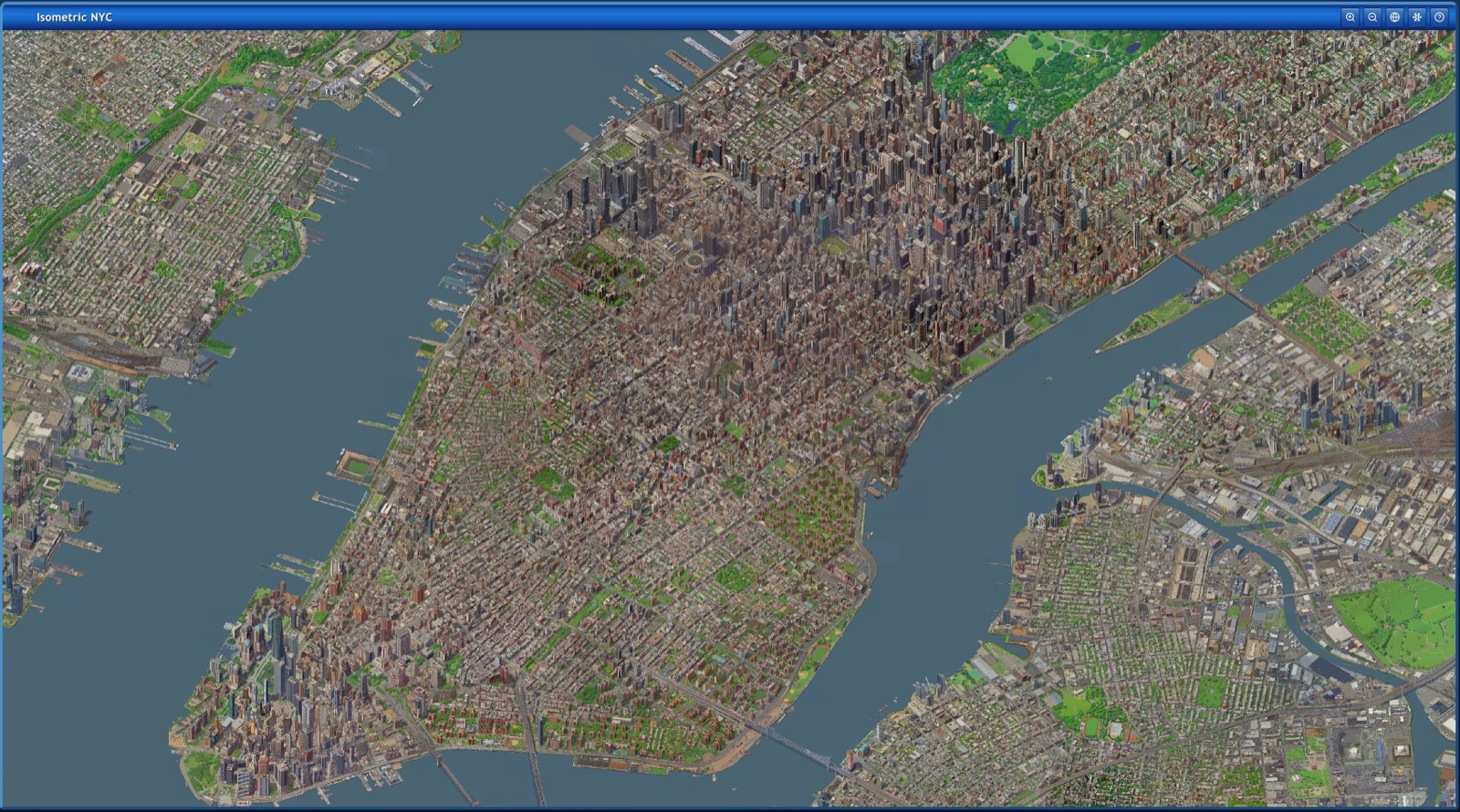 Isometric illustration of Manhattan